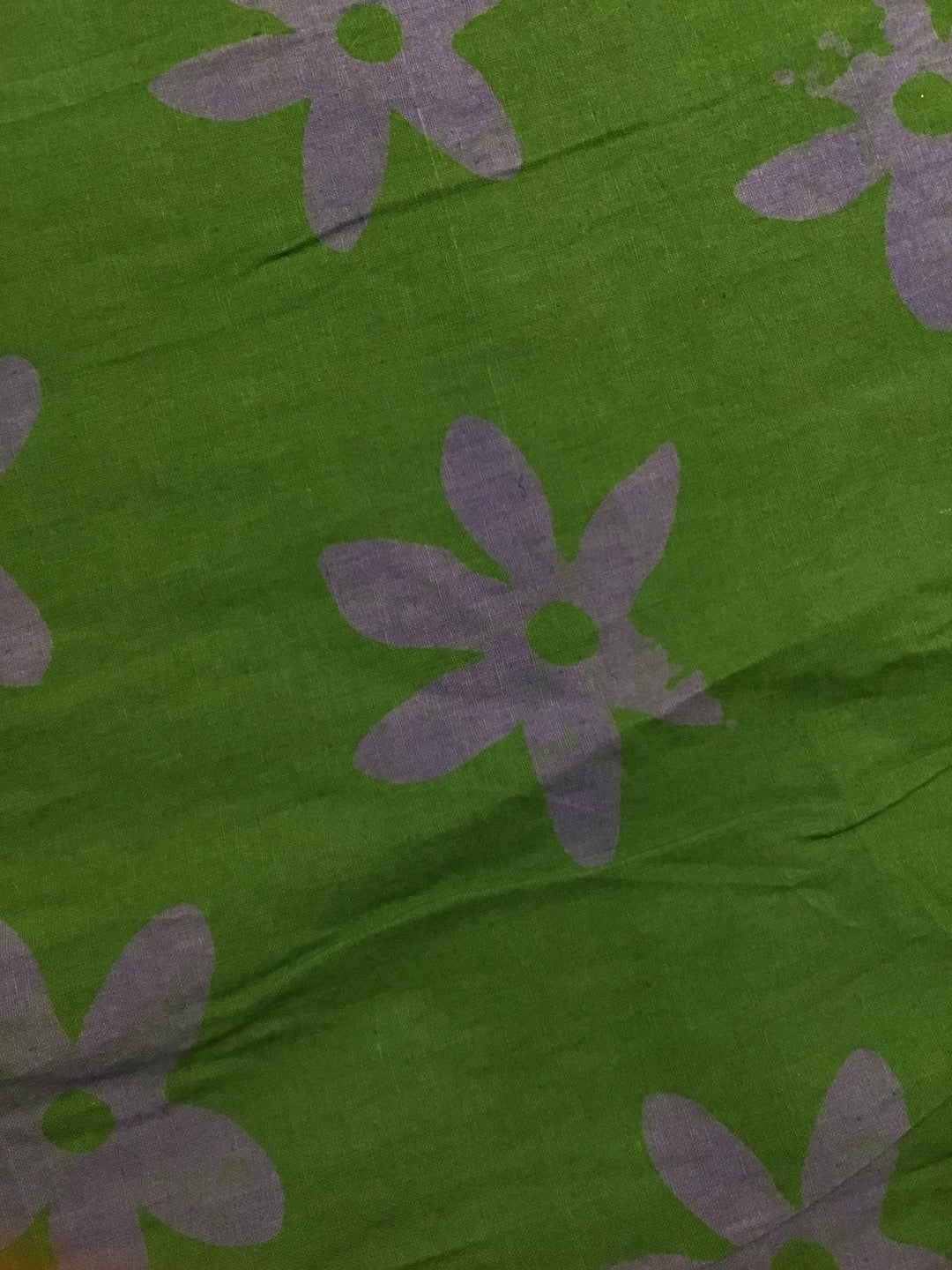 Purple Daisies Batik Fabric - Violet Elizabeth - Haberdashery