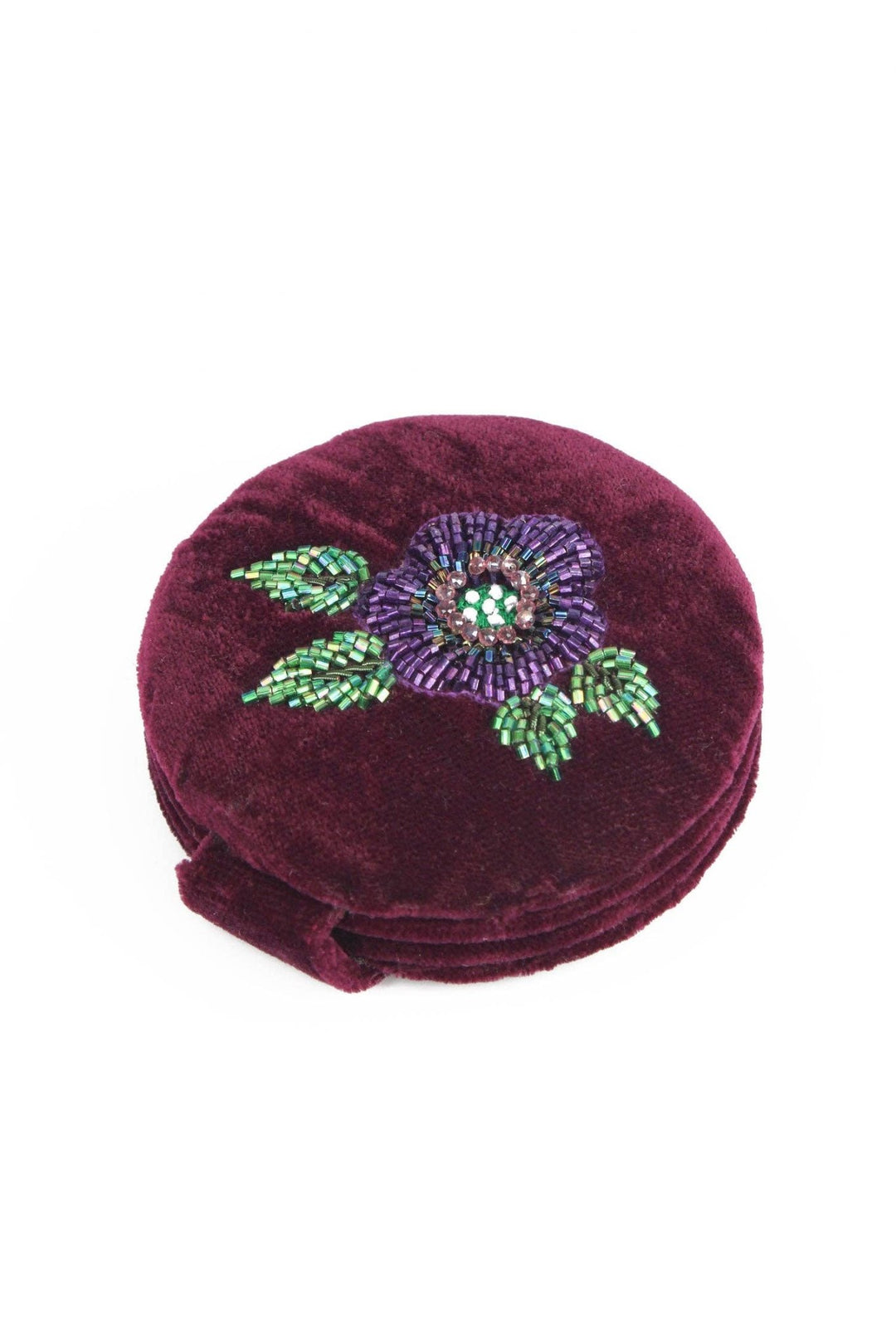 PURPLE FLOWER COMPACT MIRROR - Violet Elizabeth - Apparel & Accessories