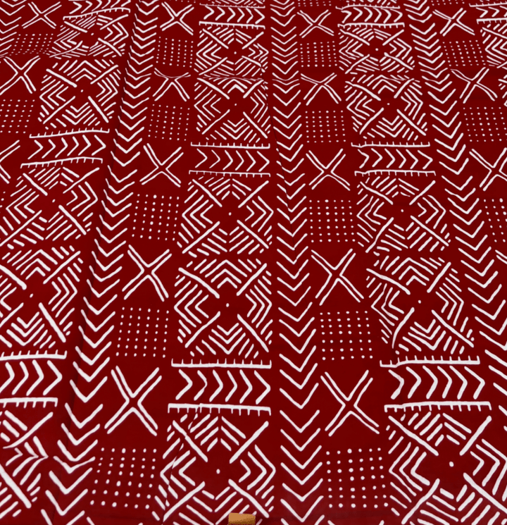 Red Digital print Mens hand printed flannel pyjama trouser - Violet Elizabeth - Clothing