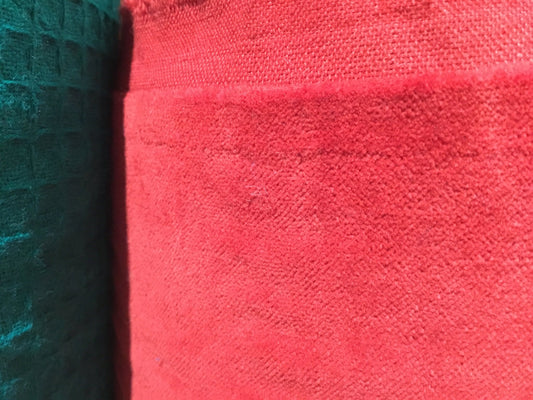 Red Velvet hand dyed Fabric 100% Cotton - Violet Elizabeth - Haberdashery
