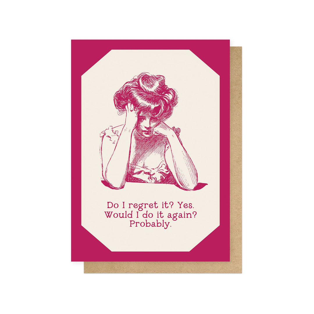 Regrets Greetings Card - Violet Elizabeth - 
