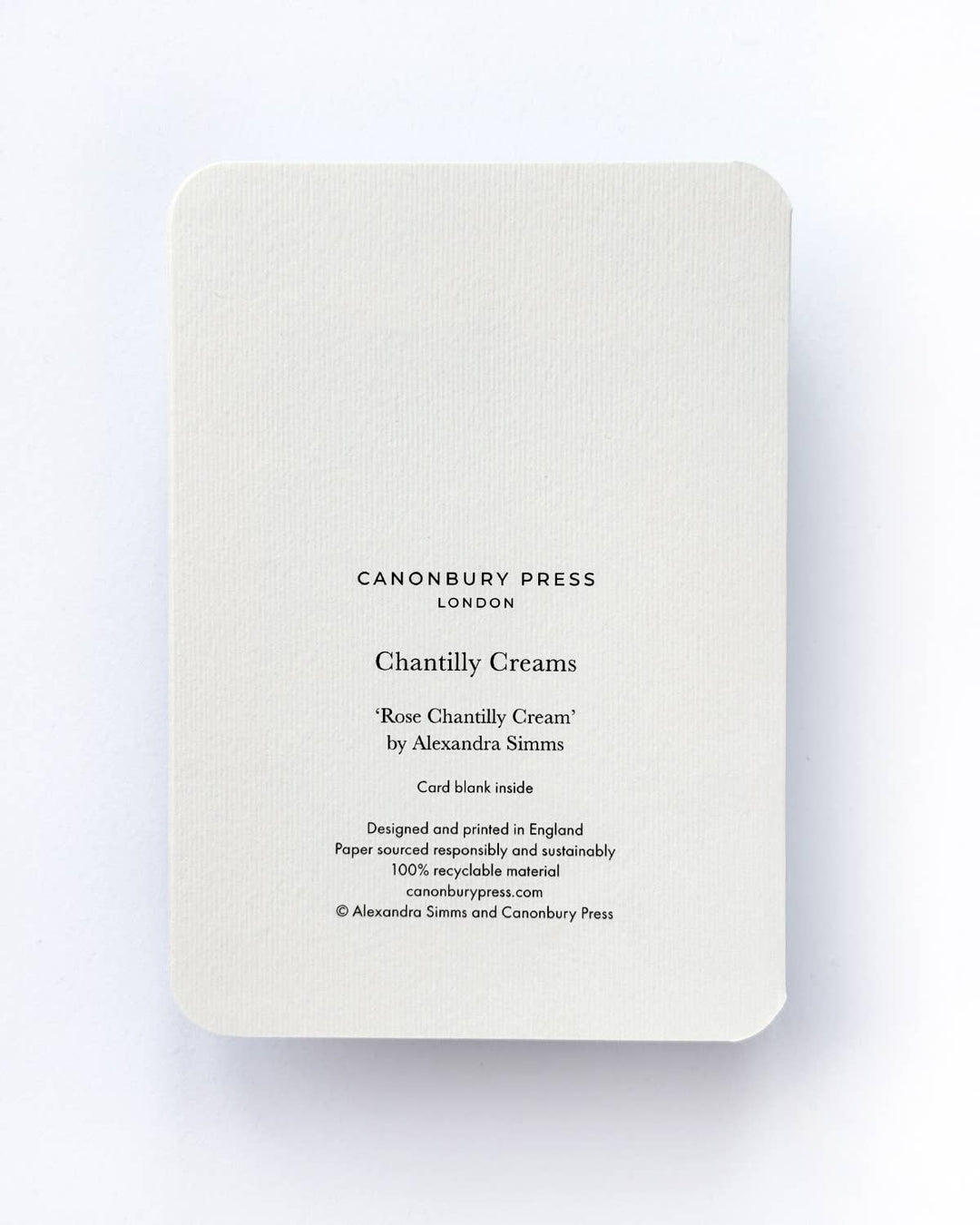 Rose Chantilly Cream Greeting Card | Birthday Card - Violet Elizabeth - 