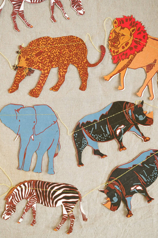 Safari Animals Sewn Garland - Violet Elizabeth - Decor