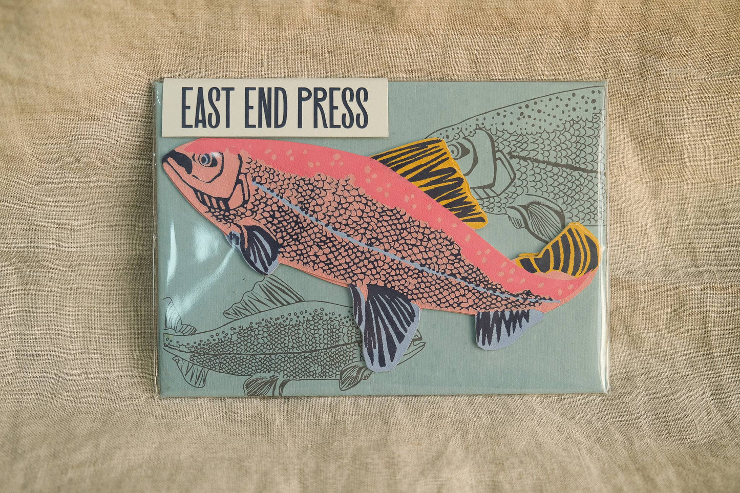 Salmon Greeting Card - Violet Elizabeth - Gift Cards