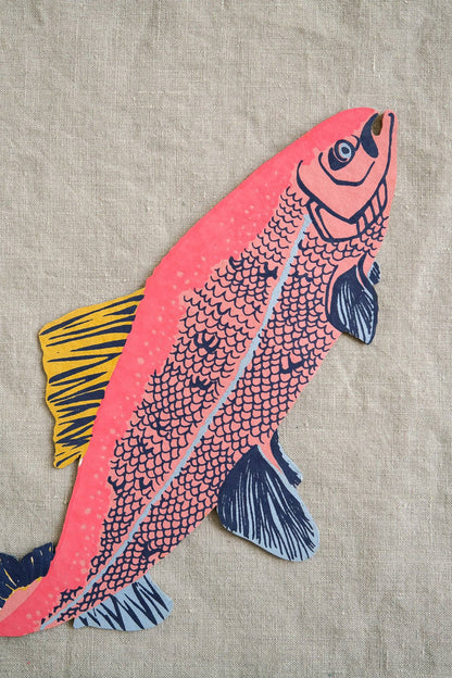 Salmon Greeting Card - Violet Elizabeth - Gift Cards