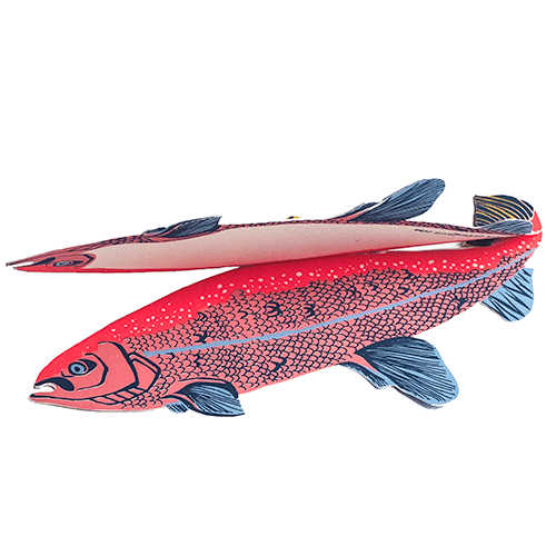 Salmon Greeting Card - Violet Elizabeth - Gift Cards