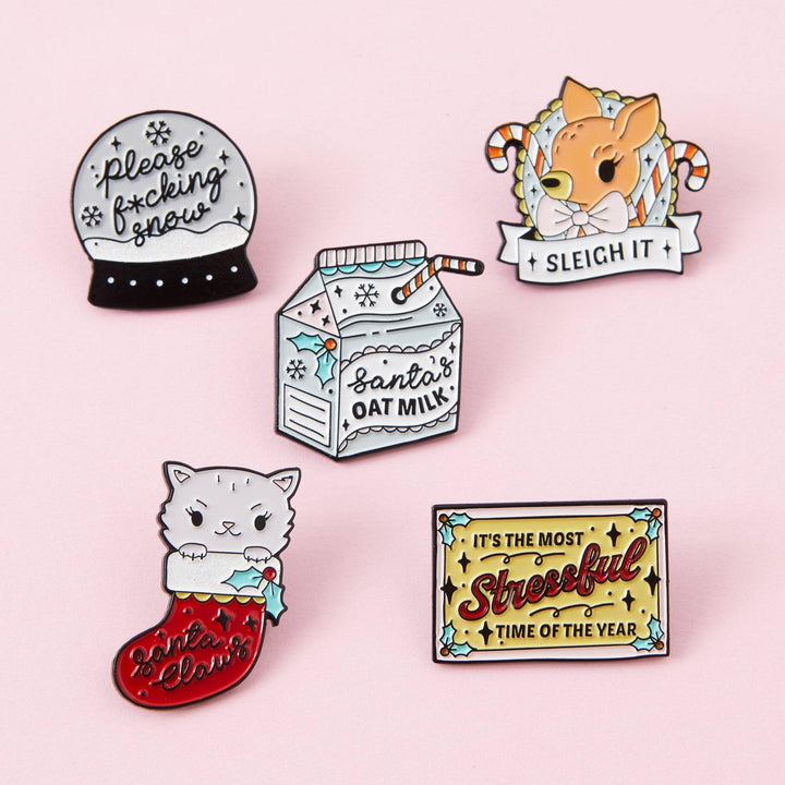 Santa Claws Enamel Pin - Violet Elizabeth - 