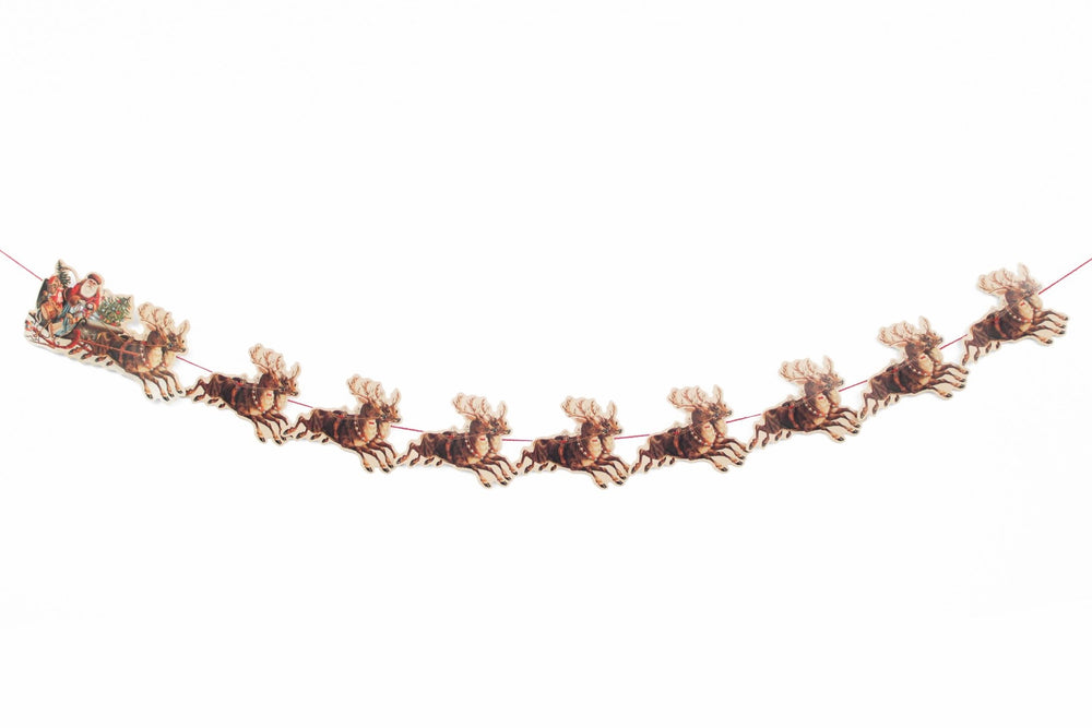 SANTA SLEIGH GARLAND - Violet Elizabeth - Christmas Decorations