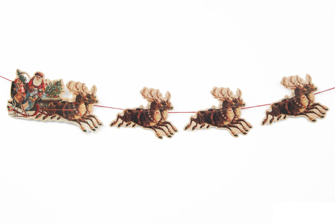 SANTA SLEIGH GARLAND - Violet Elizabeth - Christmas Decorations