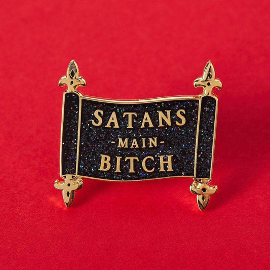 Satan's Main Bitch Enamel Pin - Violet Elizabeth - Jewellery