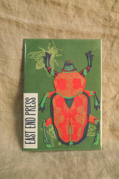 Scarab Beetle Greeting Card - Violet Elizabeth - Gift Cards