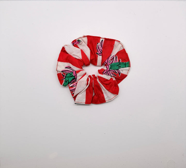 Scrunchie Red Stripe Cotton Scrunchie