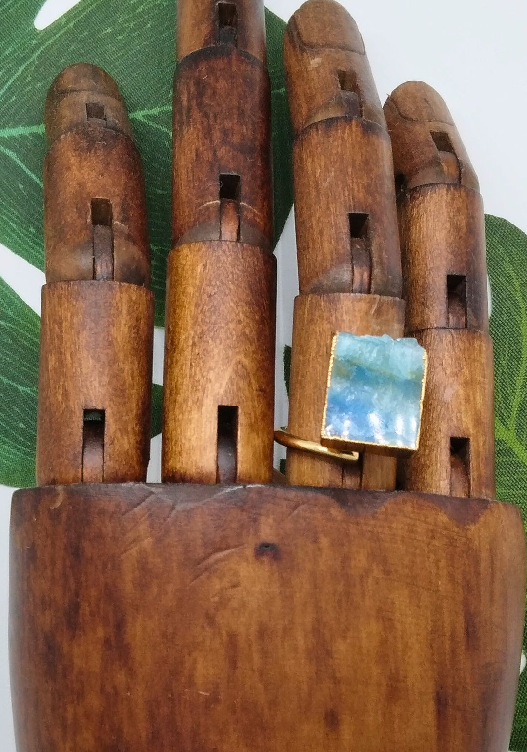 Sea Green Agate Swirl Ring - Violet Elizabeth - Jewellery