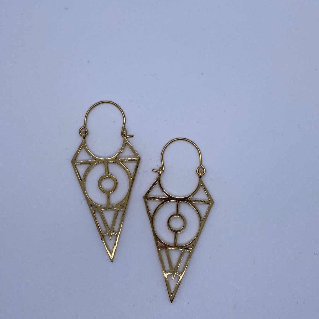 She - Ra's Shield Brass hoop earrings - Violet Elizabeth - Jewellery