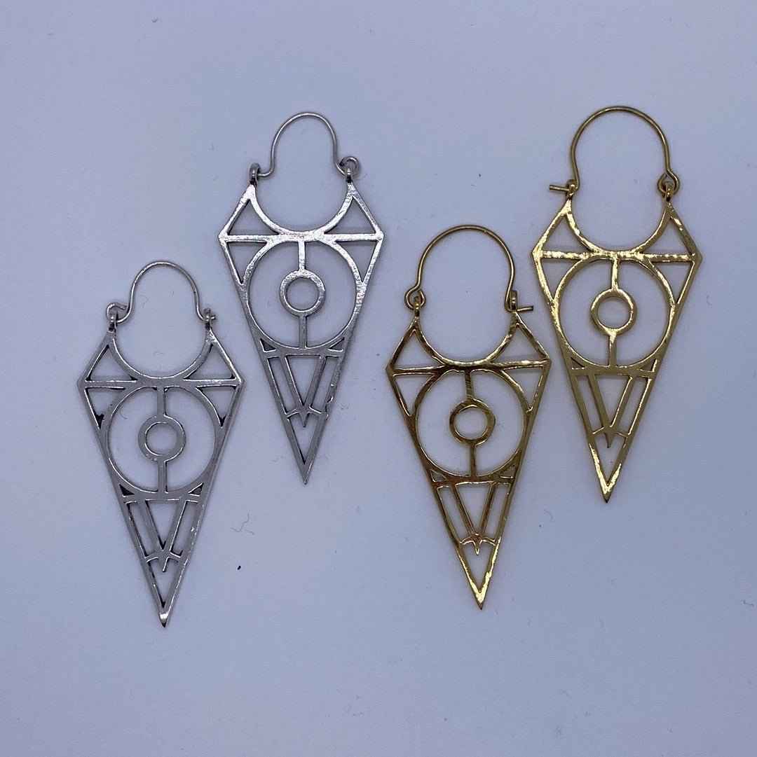She-Ra'S Shield Brass Hoop Earrings