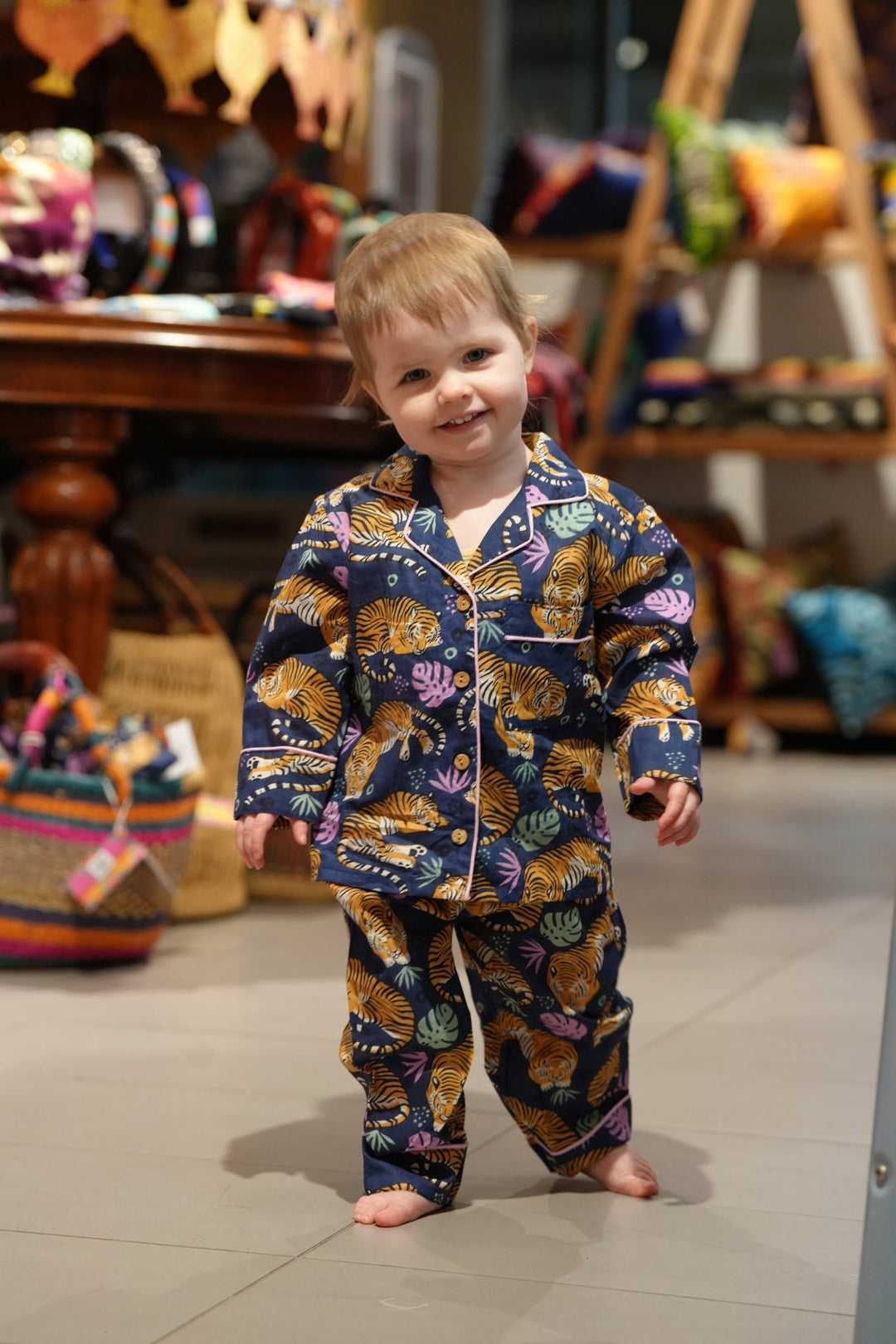 Sleeping tiger Kids Cotton Pyjamas - Violet Elizabeth - Baby & Toddler Clothing