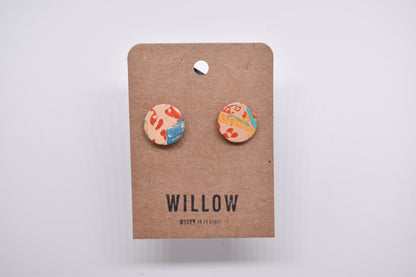 Small Marbled Leather Earrings - Violet Elizabeth - Jewellery