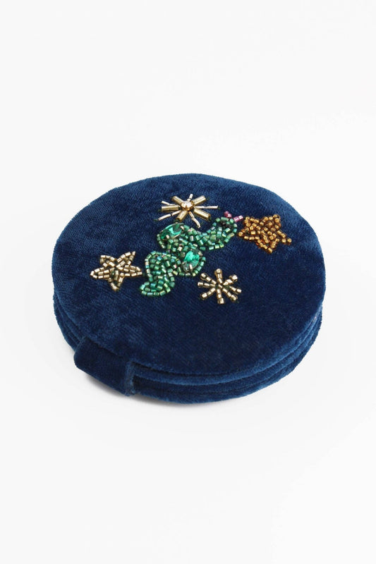 SNAKE AND CELESTIAL COMPACT MIRROR - Violet Elizabeth - Apparel & Accessories