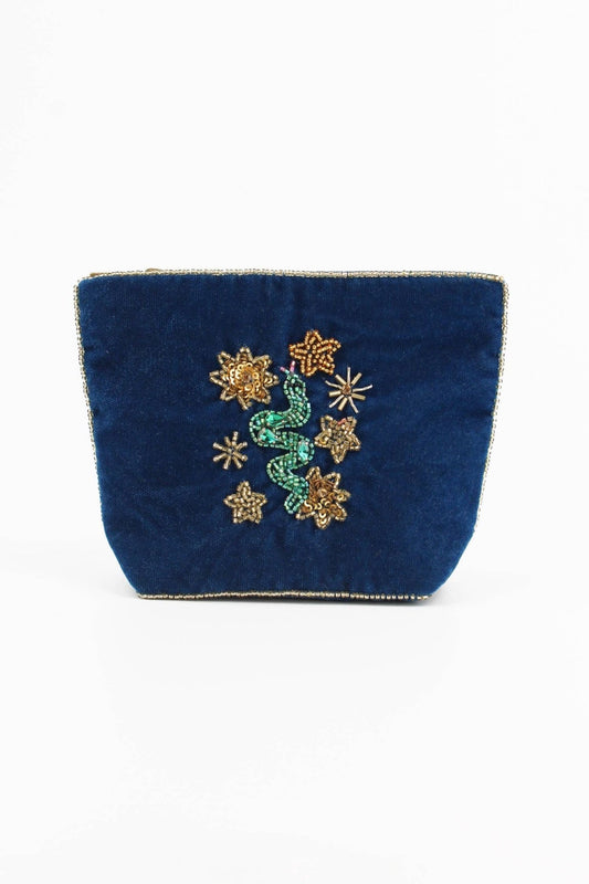SNAKE AND CELESTIAL SMALL POUCH - Violet Elizabeth - Apparel & Accessories