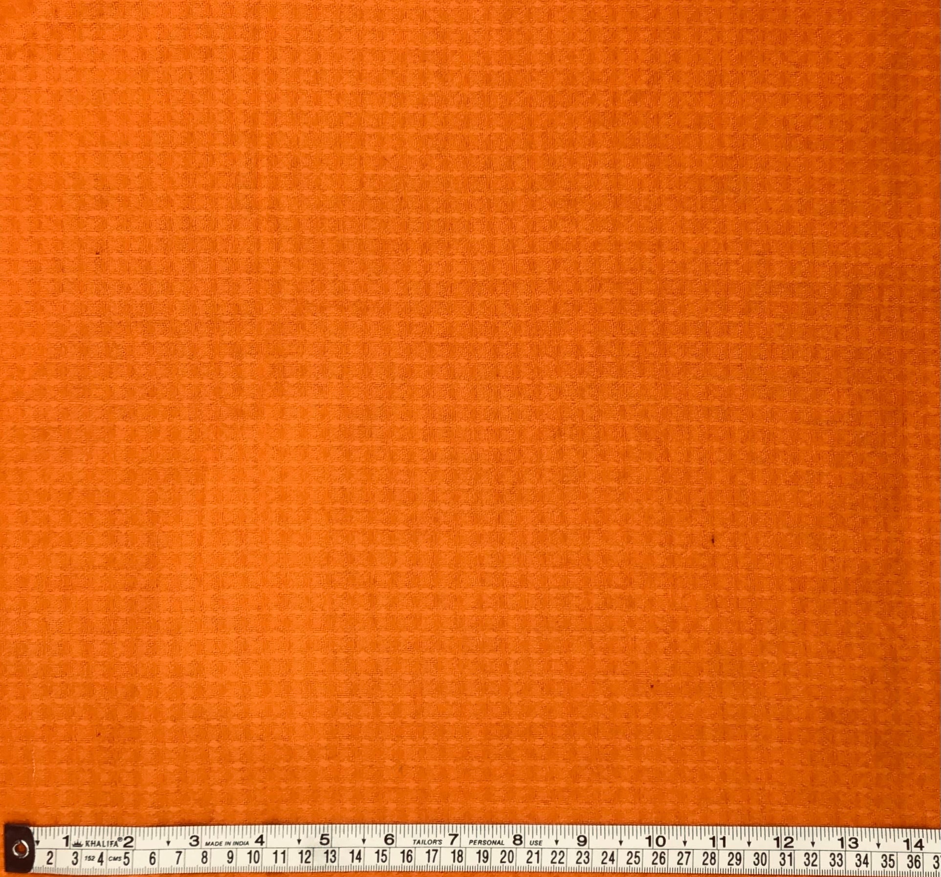 Soft orange Waffle hand dyed Fabric 100% Cotton - Violet Elizabeth - Haberdashery