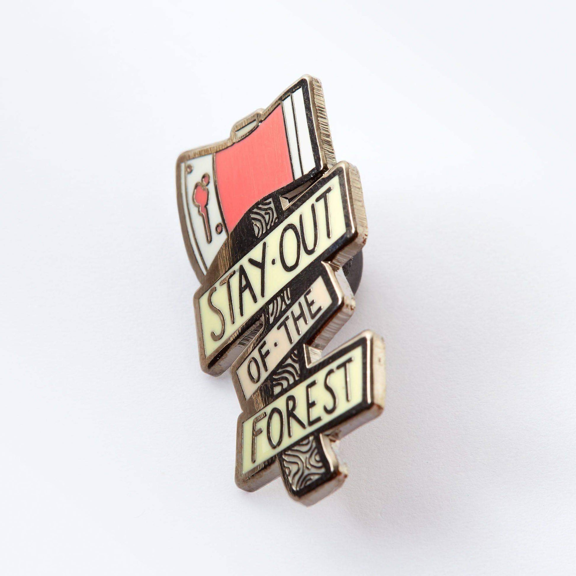 Stay Out Of The Forest Enamel Pin - Violet Elizabeth - Jewellery