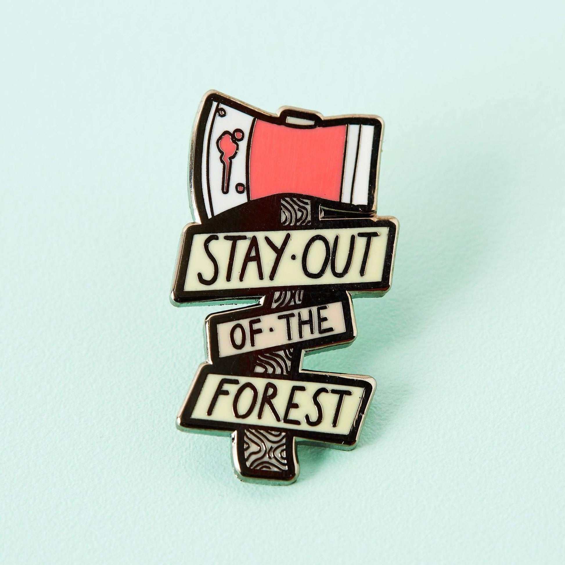 Stay Out Of The Forest Enamel Pin - Violet Elizabeth - Jewellery