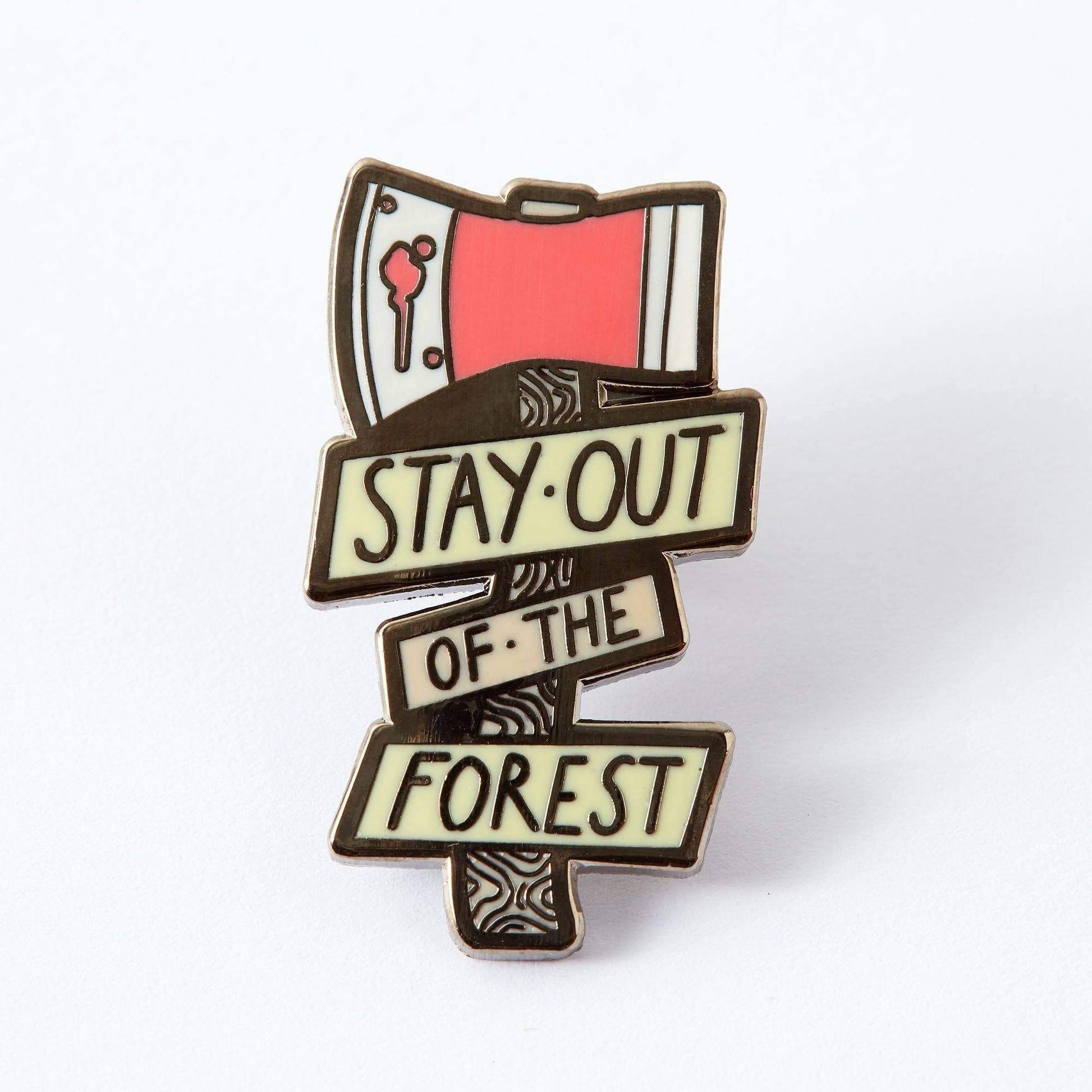 Stay Out Of The Forest Enamel Pin - Violet Elizabeth - Jewellery