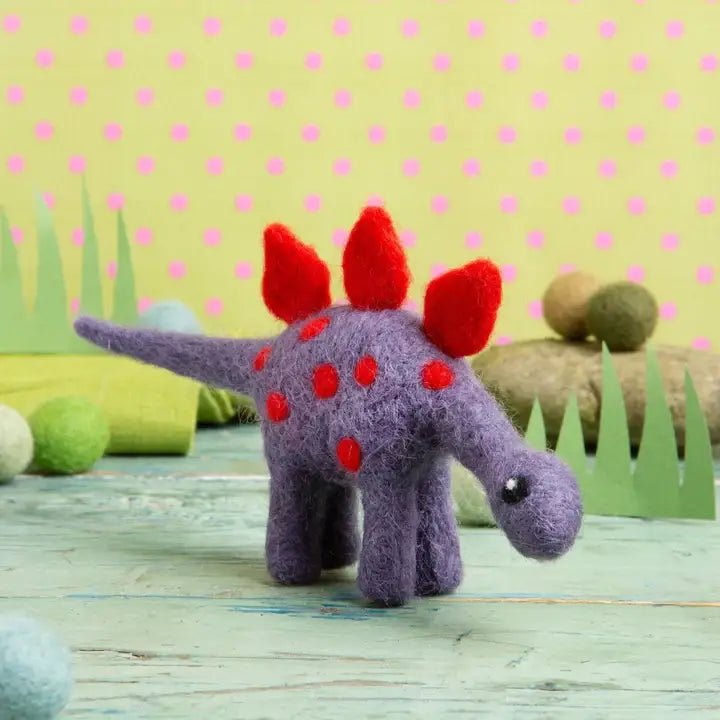 Stegosaurus Mini Needle Felting Kit | Beginner Craft Kit - Violet Elizabeth - Haberdashery