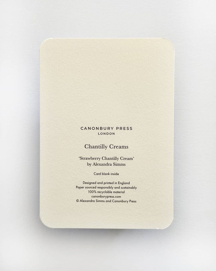 Strawberry Chantilly Cream Greeting Card | Birthday Card - Violet Elizabeth - 