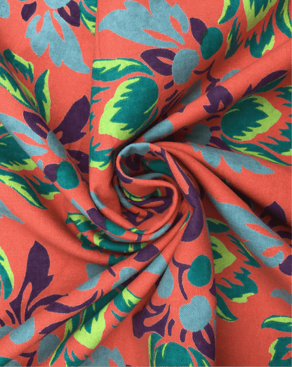Sun kissed orchard Screen Printed Fabric 100% Cotton - Violet Elizabeth - Haberdashery