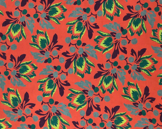Sun kissed orchard Screen Printed Fabric 100% Cotton - Violet Elizabeth - Haberdashery