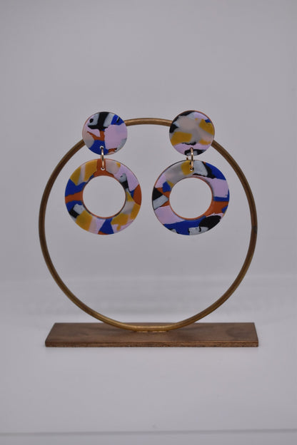 Sunburnt landscape: medium hoops - Violet Elizabeth - Jewellery