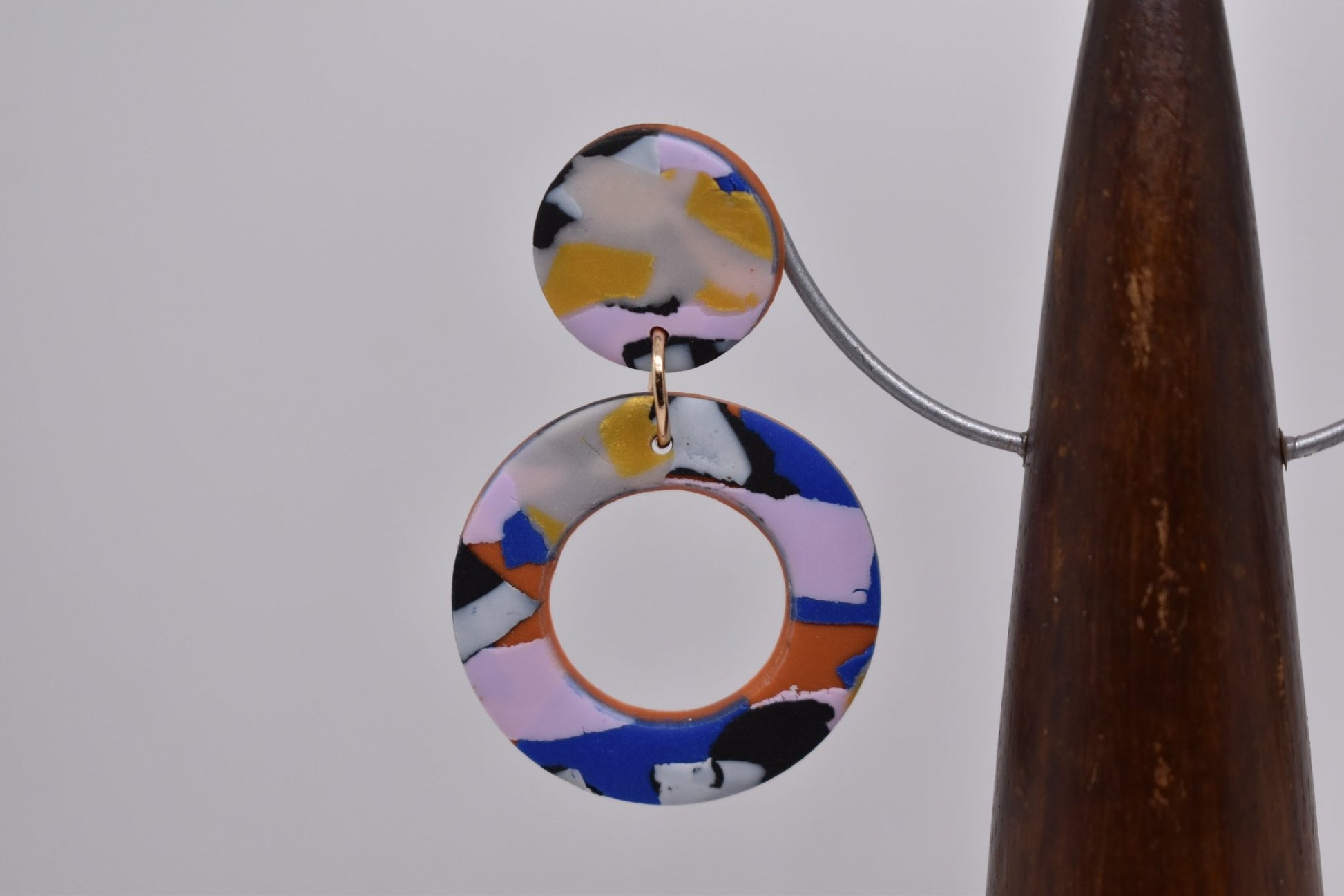 Sunburnt landscape: medium hoops - Violet Elizabeth - Jewellery