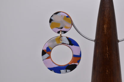 Sunburnt landscape: medium hoops - Violet Elizabeth - Jewellery