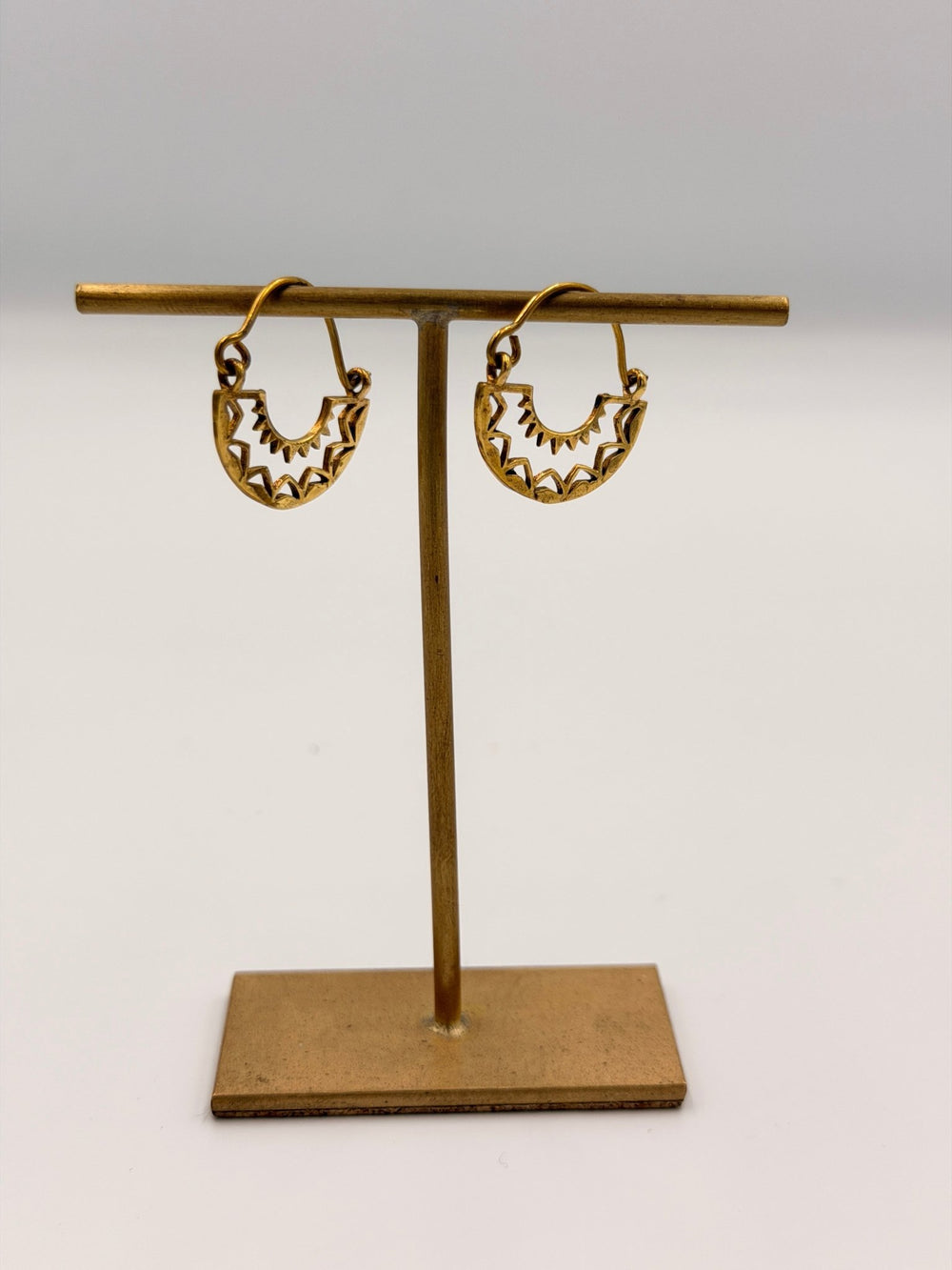 Sunset Mini Silver & Brass Earring - Violet Elizabeth - Jewellery