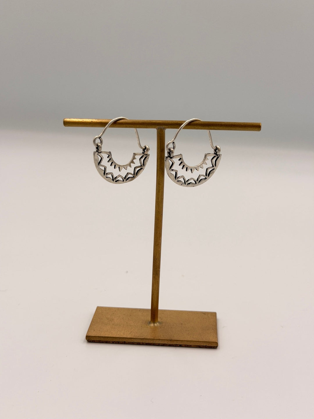 Sunset Mini Silver & Brass Earring - Violet Elizabeth - Jewellery