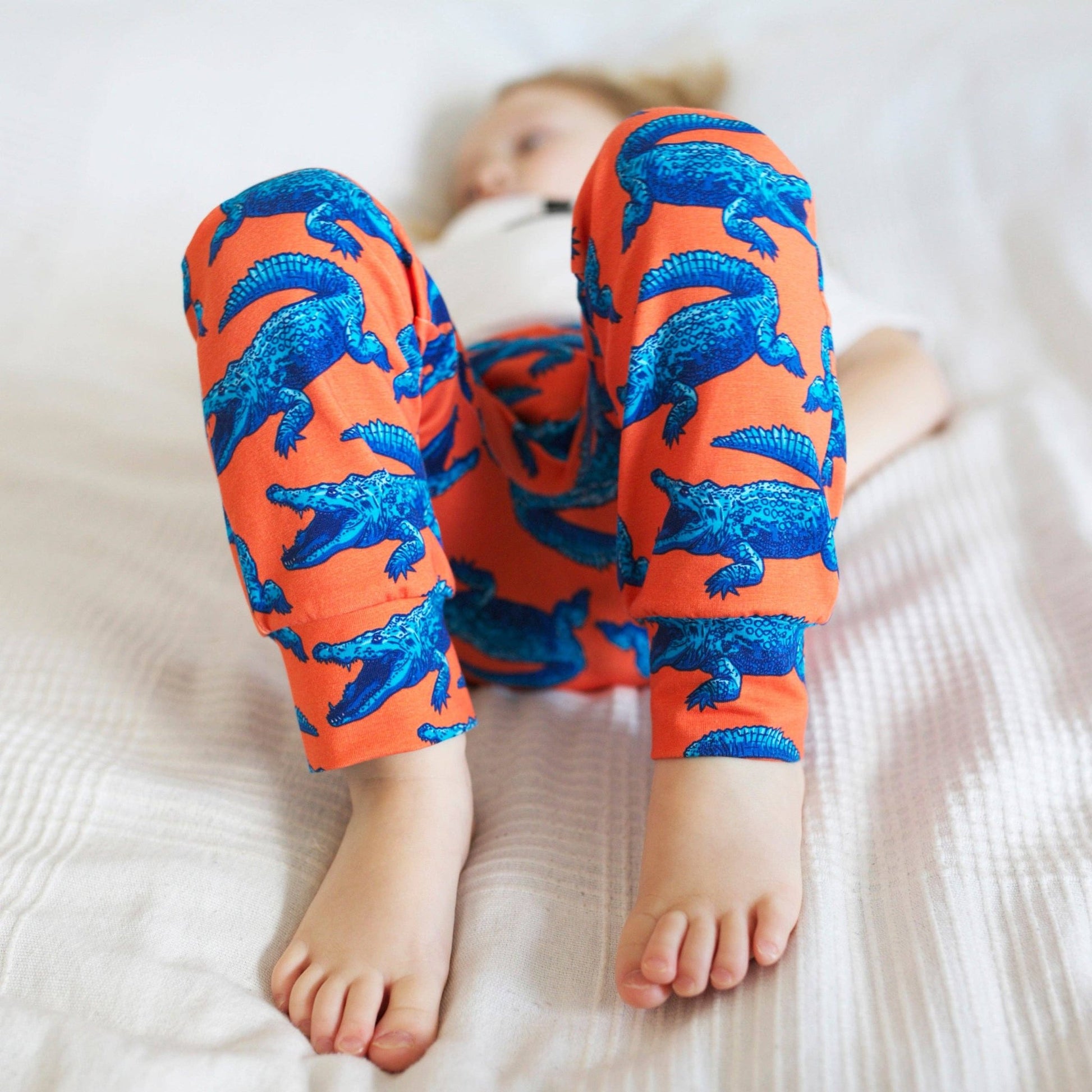 Super Mutant Blue Crocodile Leggings 0 - 6 Years: 0 - 6 M - Violet Elizabeth - 