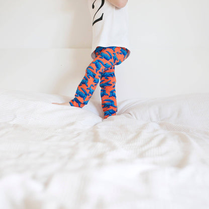 Super Mutant Blue Crocodile Leggings 0 - 6 Years: 0 - 6 M - Violet Elizabeth - 
