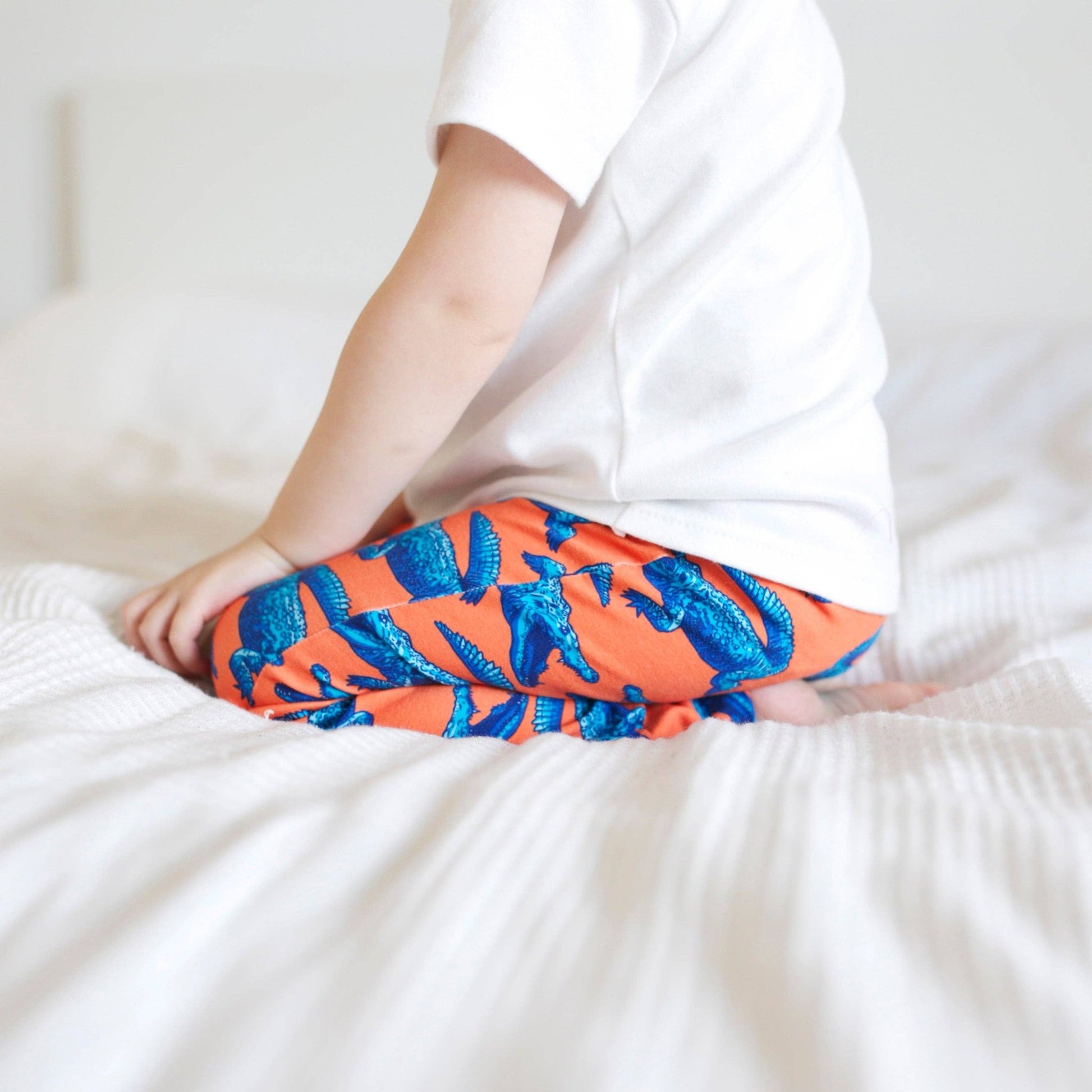 Super Mutant Blue Crocodile Leggings 0 - 6 Years: 18 - 24 M - Violet Elizabeth - 