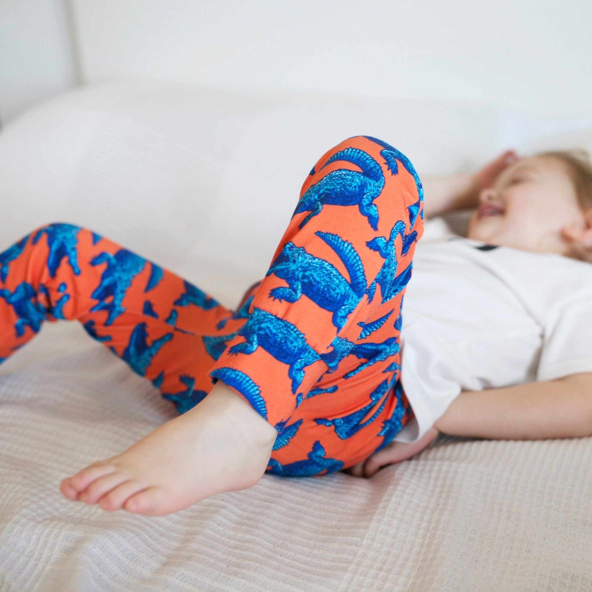 Super Mutant Blue Crocodile Leggings 0 - 6 Years: 18 - 24 M - Violet Elizabeth - 