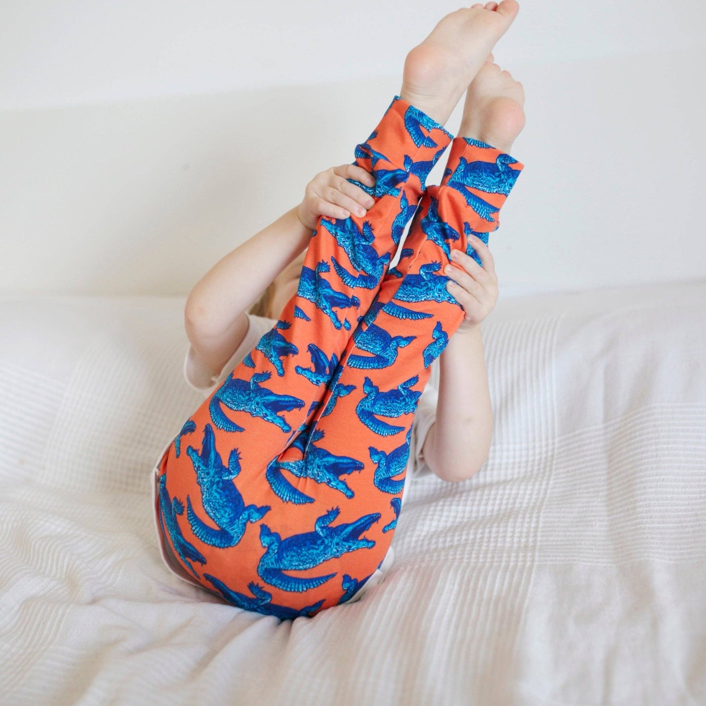 Super Mutant Blue Crocodile Leggings 0 - 6 Years: 18 - 24 M - Violet Elizabeth - 