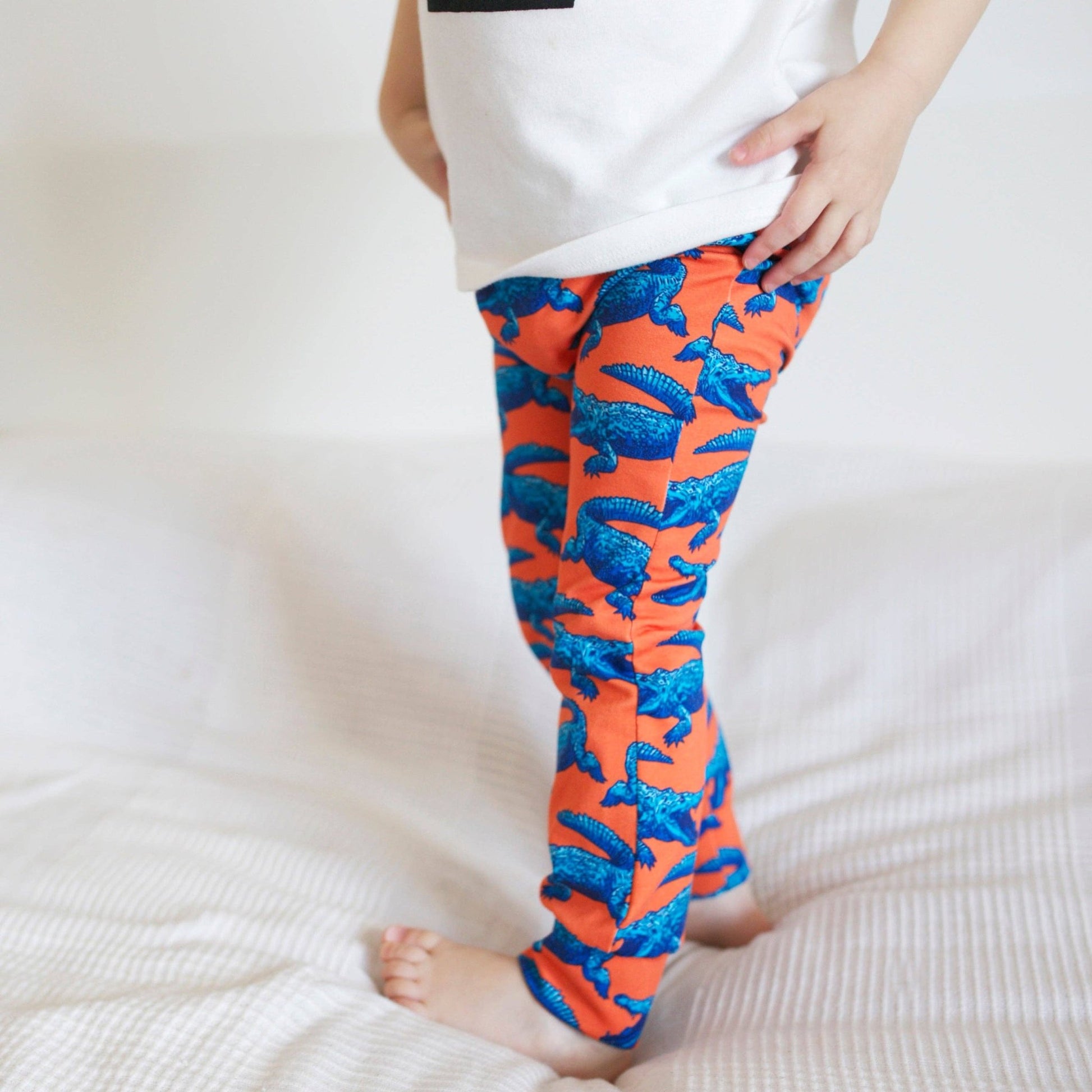 Super Mutant Blue Crocodile Leggings 0 - 6 Years: 6 - 12 M - Violet Elizabeth - 