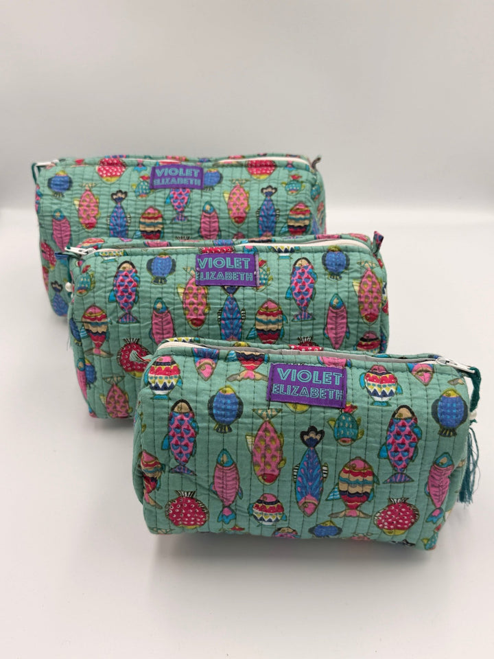 Sushi Bar Printed Cotton Washbag