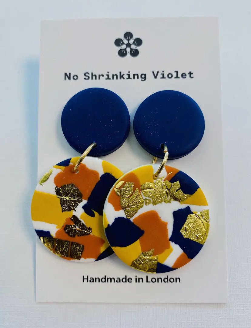 Sydney: Medium in Navy Earrings - Violet Elizabeth - Jewellery