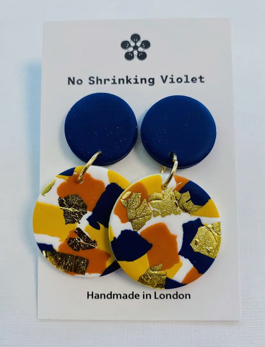 Sydney: Medium in Navy Earrings - Violet Elizabeth - Jewellery