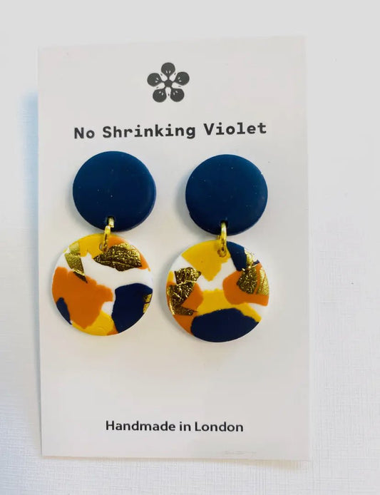 Sydney: Mini in Navy Earrings - Violet Elizabeth - Jewellery