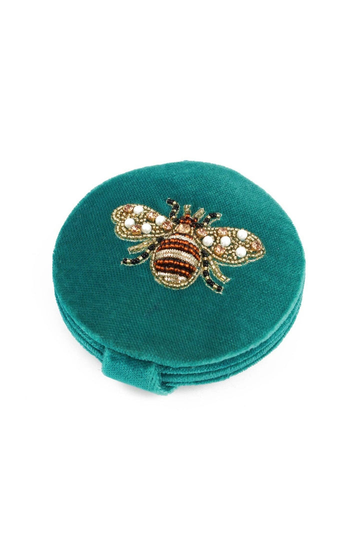 TEAL GOLDEN BEE COMPACT MIRROR - Violet Elizabeth - Apparel & Accessories