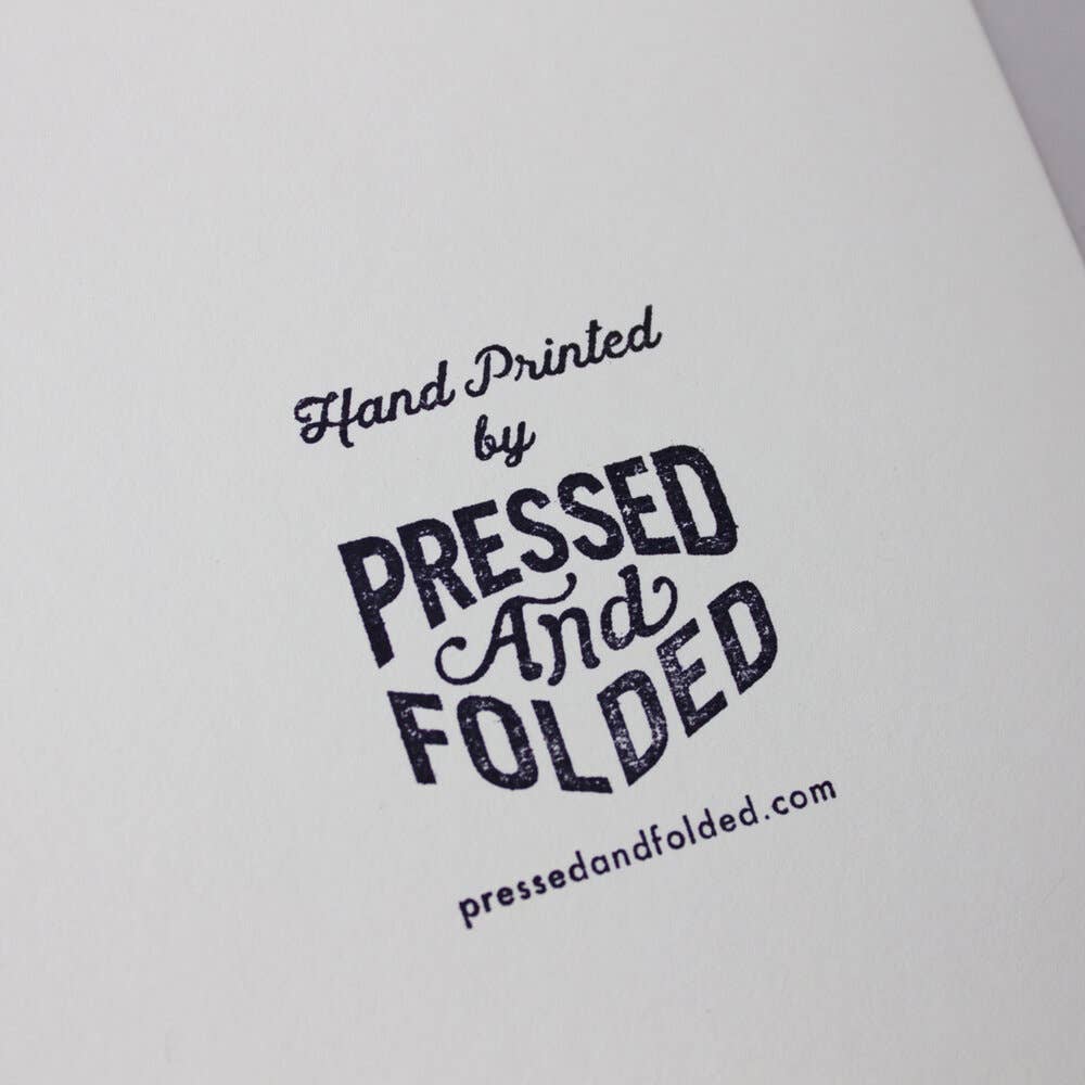 THANK YOU Linocut Greeting Card - Violet Elizabeth - 