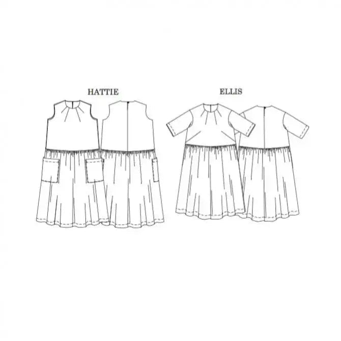 The Ellis & Hattie Sewing Pattern UK 8 - 18 - Violet Elizabeth - Haberdashery