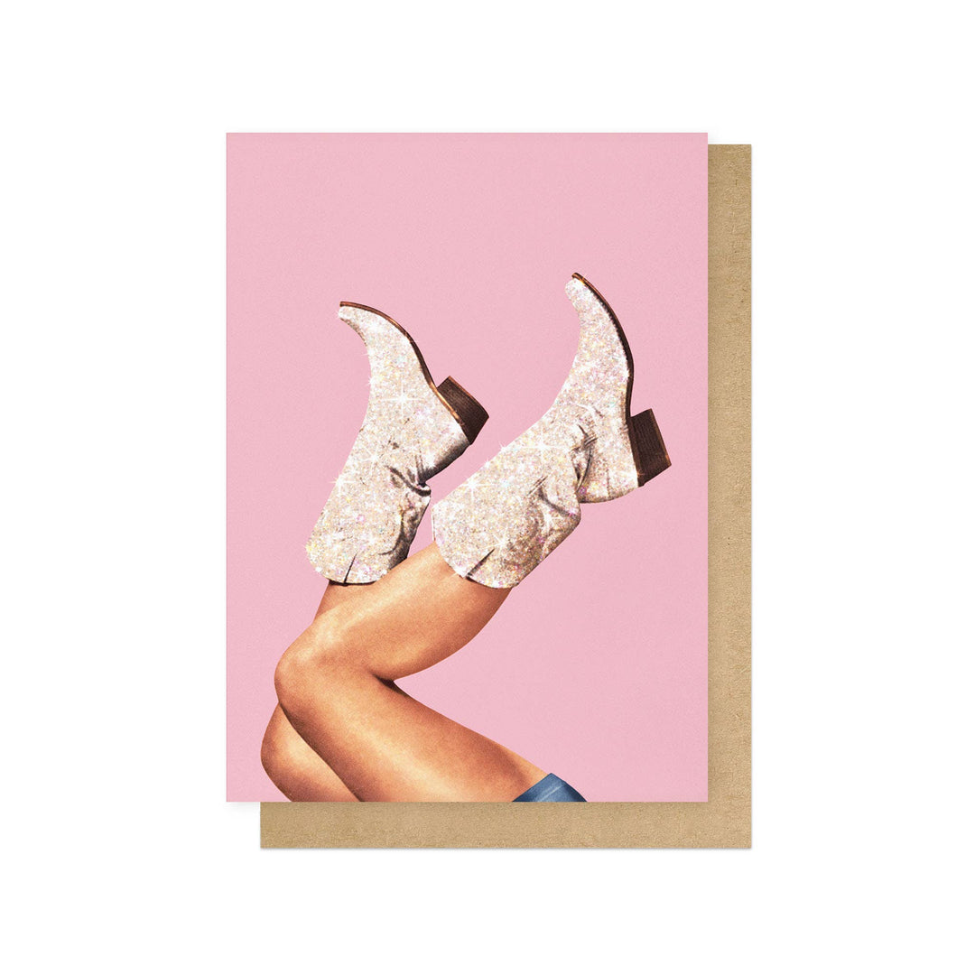 These Boots Greetings Card - Violet Elizabeth - 